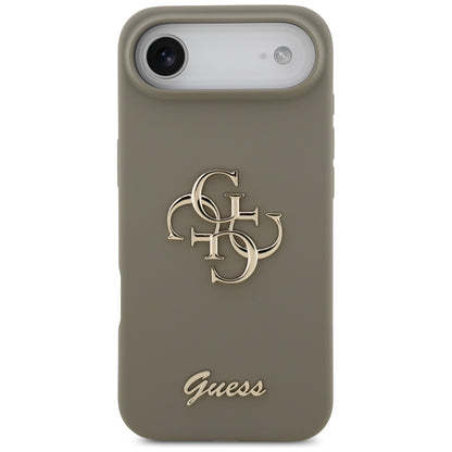Guess Silicone Big 4G Script Case for iPhone Air - Brown_2