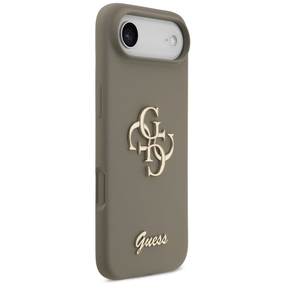 Guess Silicone Big 4G Script Case for iPhone Air - Brown_3