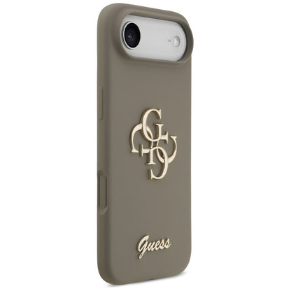 Guess Silicone Big 4G Script Case for iPhone Air - Brown_3