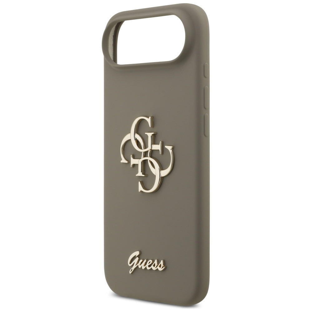Guess Silicone Big 4G Script Case for iPhone Air - Brown_5