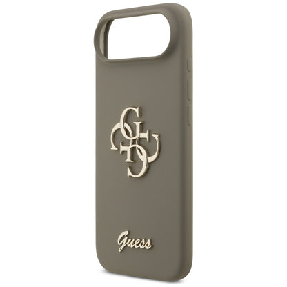 Guess Silicone Big 4G Script Case for iPhone Air - Brown_5