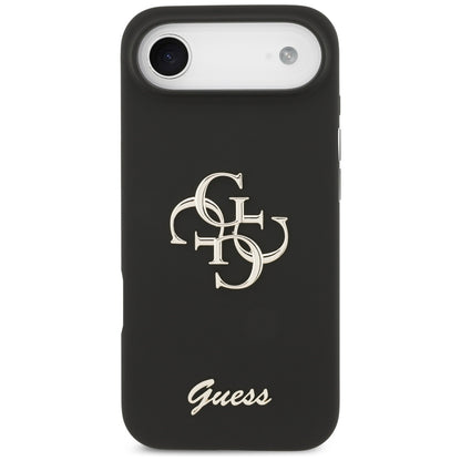 Guess Silicone Big 4G Script case for iPhone Air - black_2