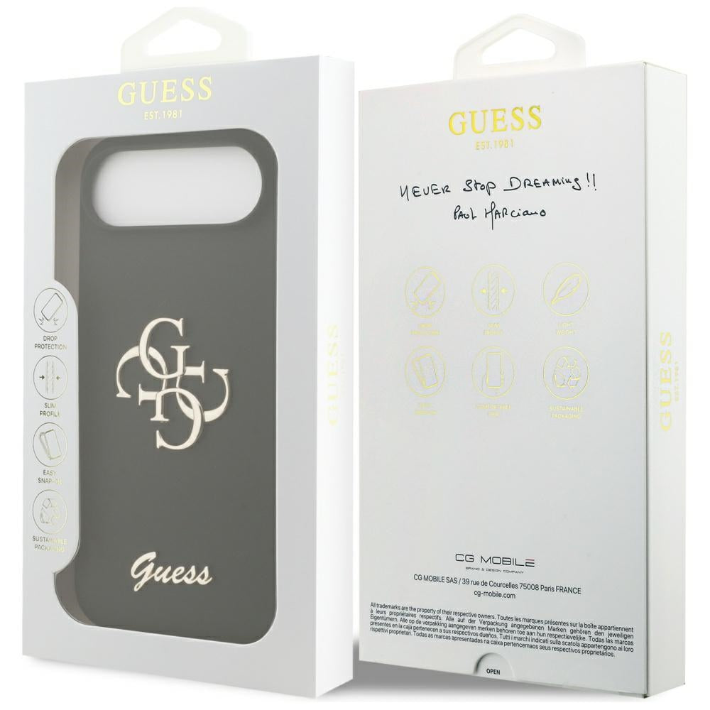 Guess Silicone Big 4G Script case for iPhone Air - black_7