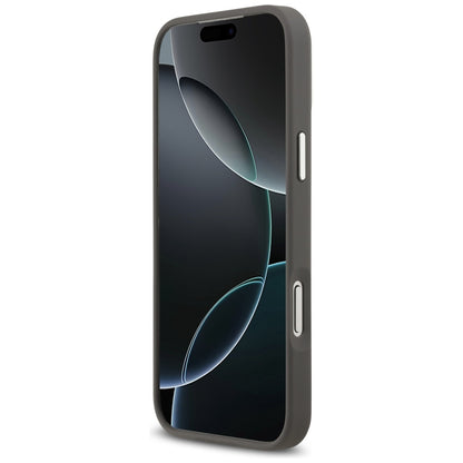 Karl Lagerfeld FW Grained Karl &amp; Choupette Heads Pins &amp; Logo iPhone 17 Pro Max Case - Gray_4