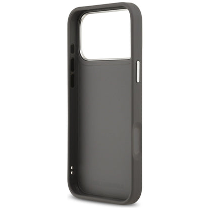 Karl Lagerfeld FW Grained Karl &amp; Choupette Heads Pins &amp; Logo iPhone 17 Pro Max Case - Gray_6