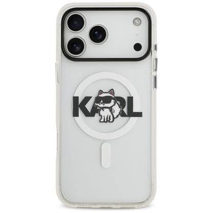 Karl Lagerfeld IML Choupette Sketch Logo MagSafe Case for iPhone 17 Pro - Clear_2