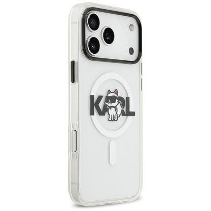 Karl Lagerfeld IML Choupette Sketch Logo MagSafe Case for iPhone 17 Pro - Clear_3
