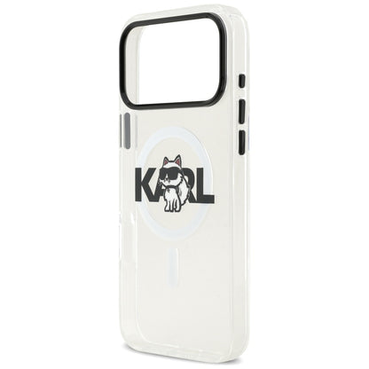Karl Lagerfeld IML Choupette Sketch Logo MagSafe Case for iPhone 17 Pro - Clear_5