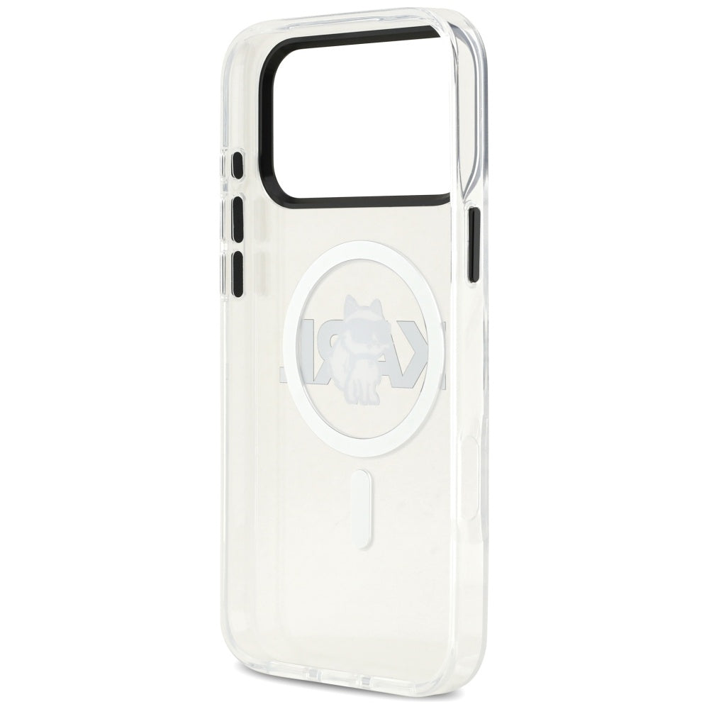 Karl Lagerfeld IML Choupette Sketch Logo MagSafe Case for iPhone 17 Pro - Clear_6