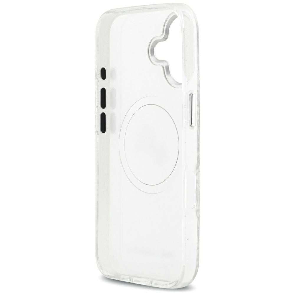 Karl Lagerfeld IML Glitter Karl &amp; Choupette Heads Logo MagSafe iPhone 17 Case - Gray_6