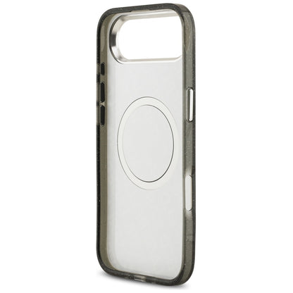 Karl Lagerfeld IML Glitter Karl &amp; Choupette Heads Logo MagSafe iPhone Air Case - Black_6