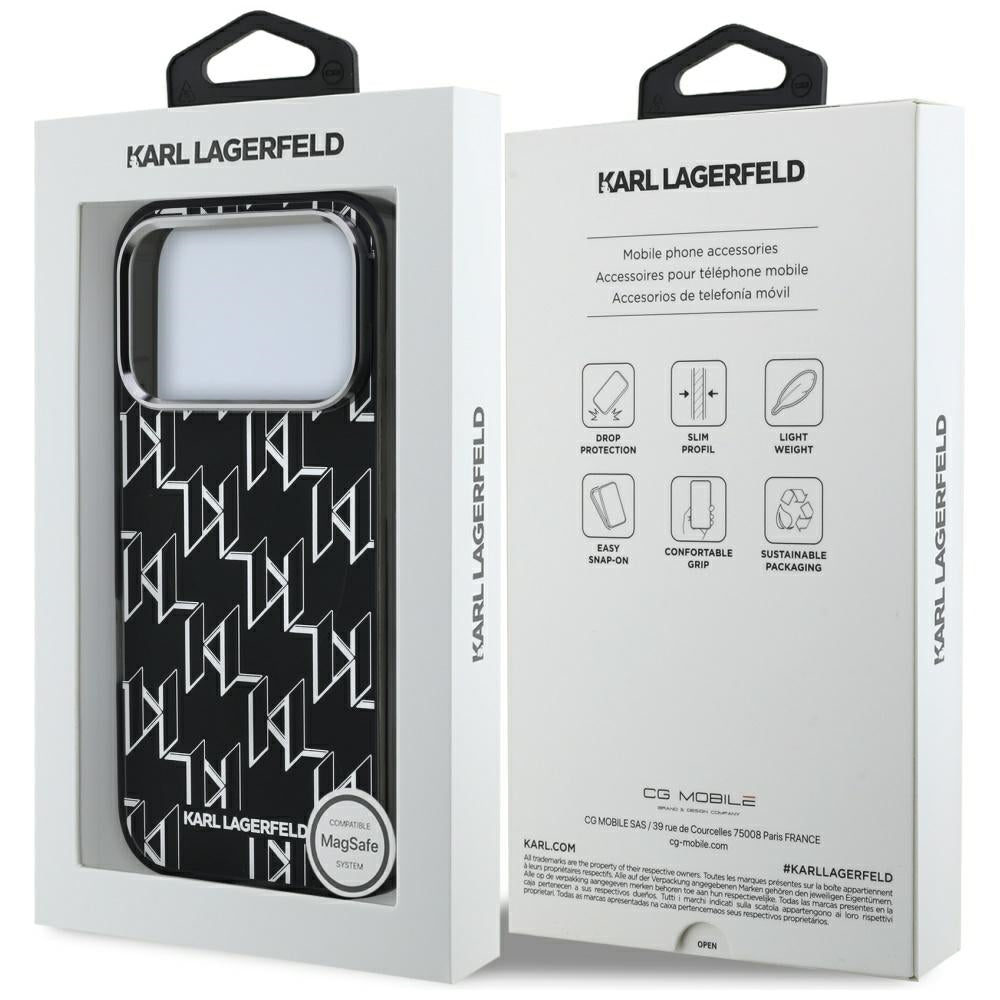 Karl Lagerfeld IML KL Monogram MagSafe Case for iPhone 17 Pro - Black_7