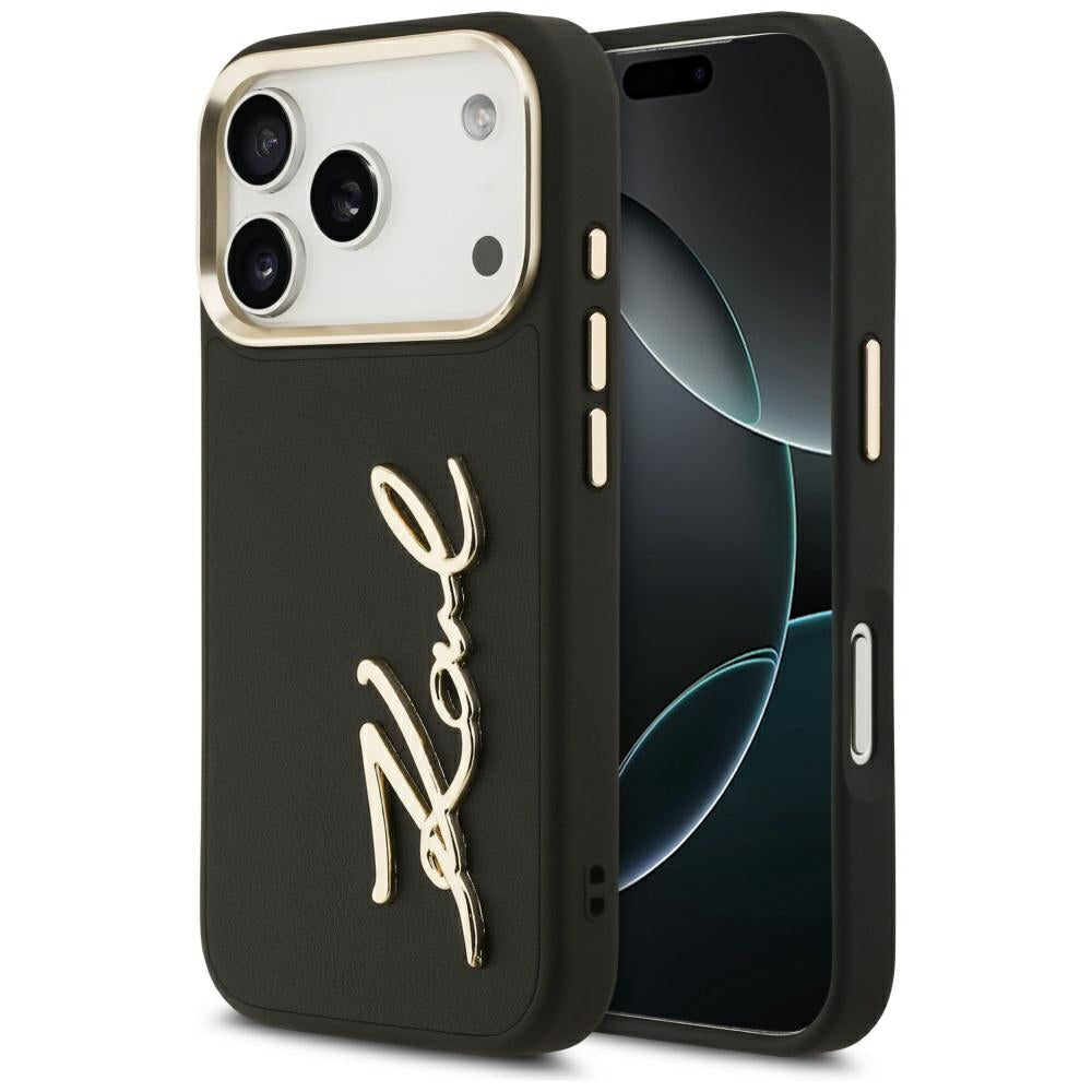 Karl Lagerfeld Karl Script Logo Case for iPhone 17 Pro - Black_0