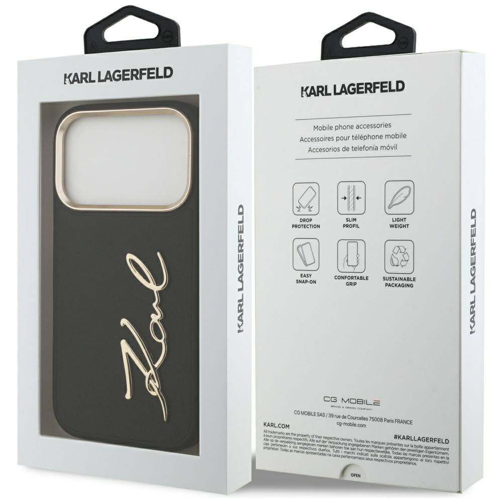 Karl Lagerfeld Karl Script Logo Case for iPhone 17 Pro - Black_7