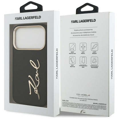 Karl Lagerfeld Karl Script Logo Case for iPhone 17 Pro - Black_7