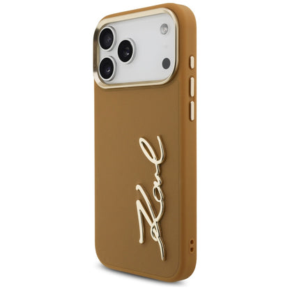 Karl Lagerfeld Karl Script Logo Case for iPhone 17 Pro Max - Brown_1