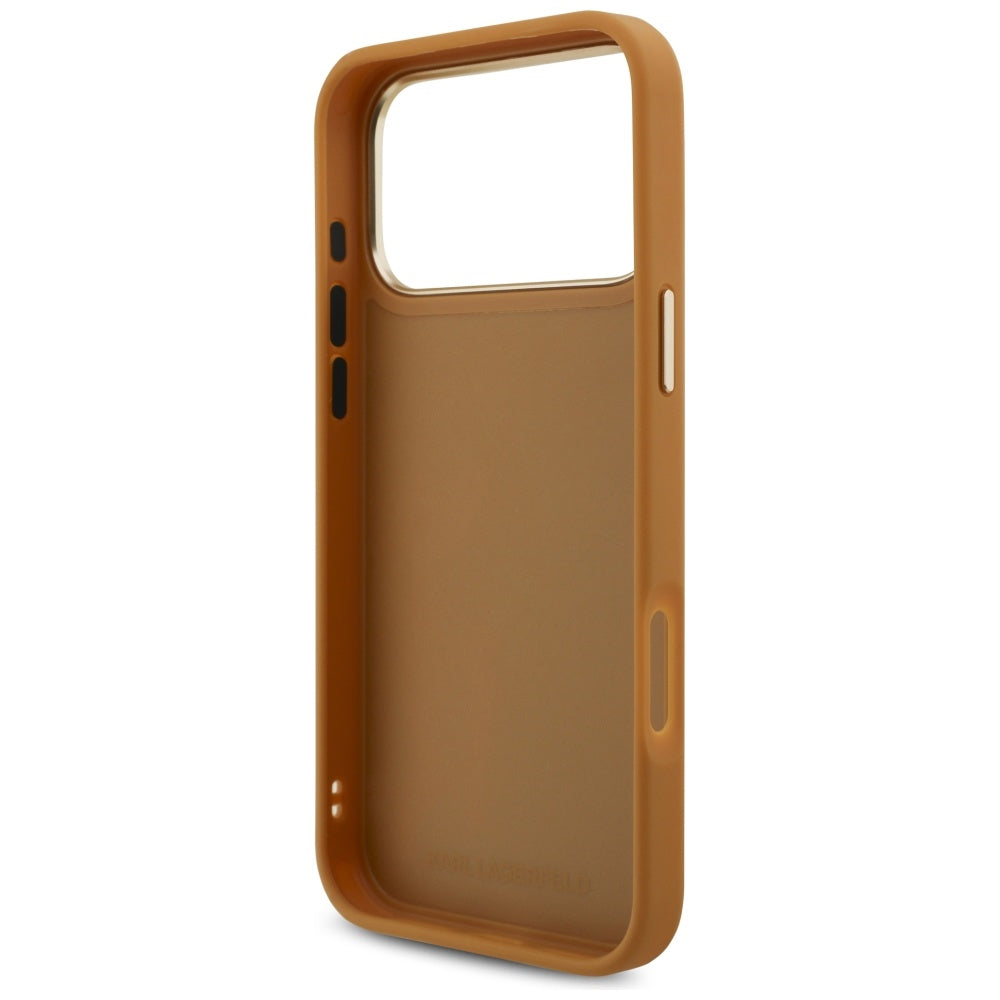Karl Lagerfeld Karl Script Logo Case for iPhone 17 Pro Max - Brown_6