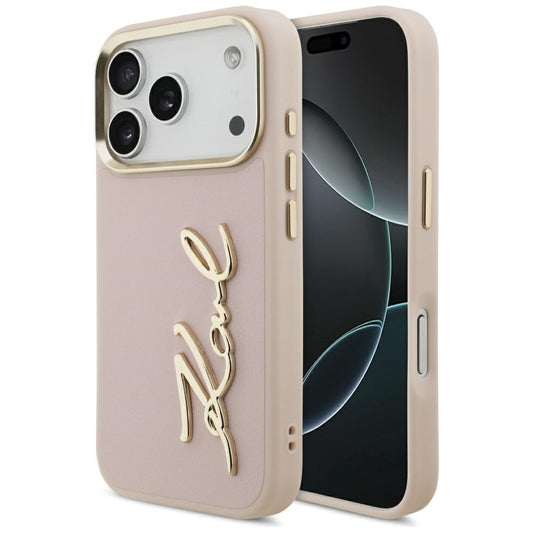 Karl Lagerfeld Karl Script Logo iPhone 17 Pro Case - Pink_0