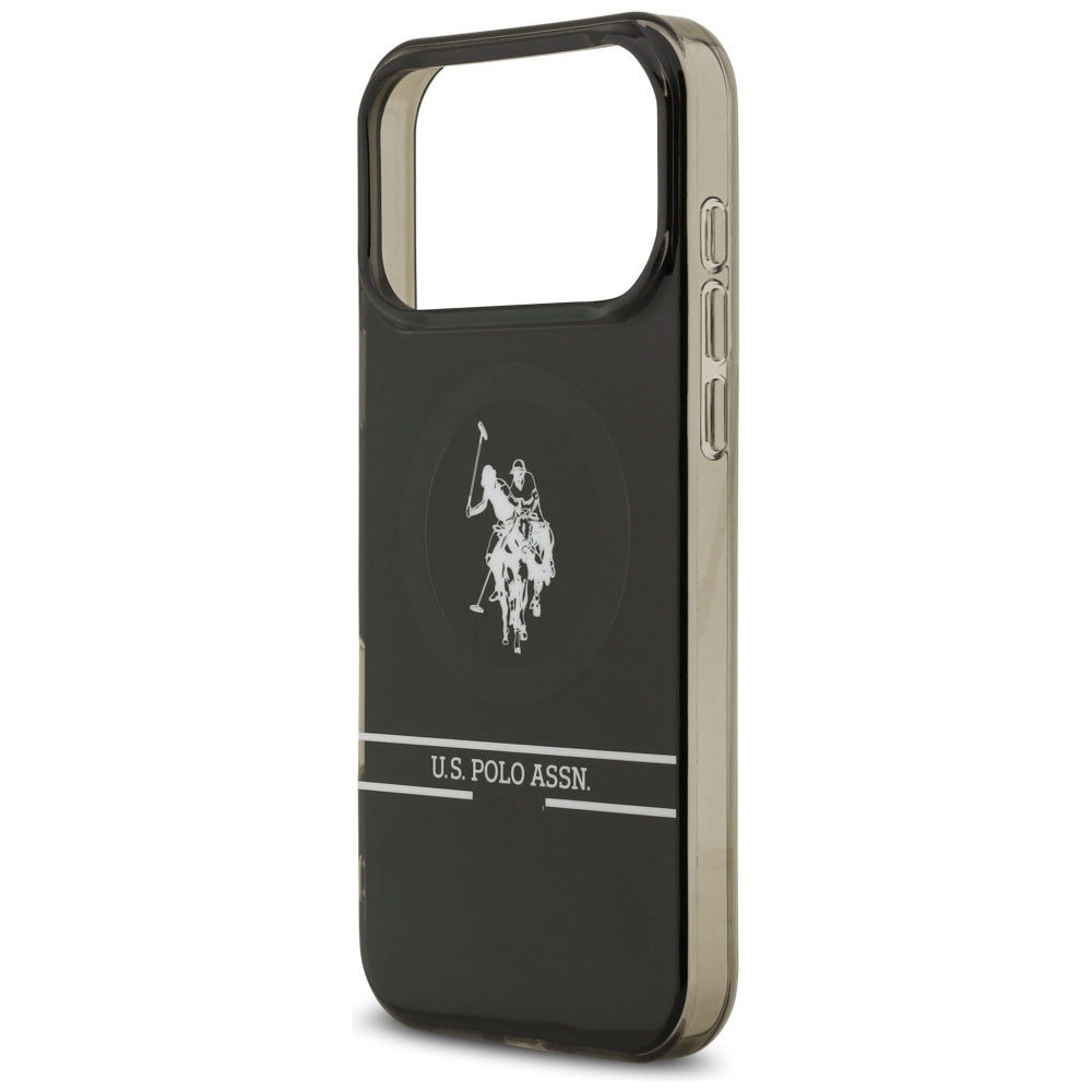 US Polo DH and Bottom Stripe Logo MagSafe Case for iPhone 17 Pro Max - Black_5