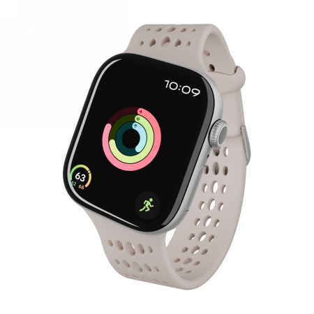 Decoded Silicone Ares O Band for Apple Watch 40/41/42 mm - Beige_0