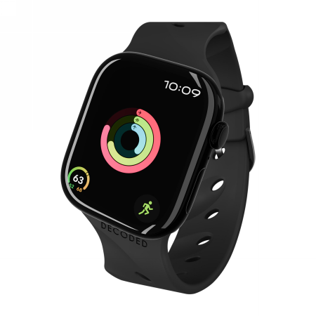 Decoded Silicone Ares Splice Band for Apple Watch 40/41/42mm - Black_0