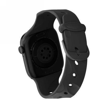 Decoded Silicone Ares Splice Band for Apple Watch 40/41/42mm - Black_1