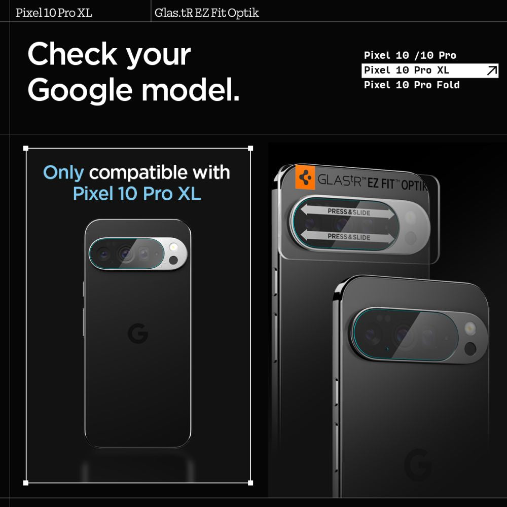 Spigen Optik Glas.tR Camera Cover 2-pack for Google Pixel 10 Pro XL - Clear_9