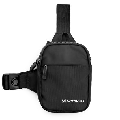 Wozinsky WMS-W1 Unisex Mini Shoulder Bag Waterproof Dual-Compartment for Phone - Black_2