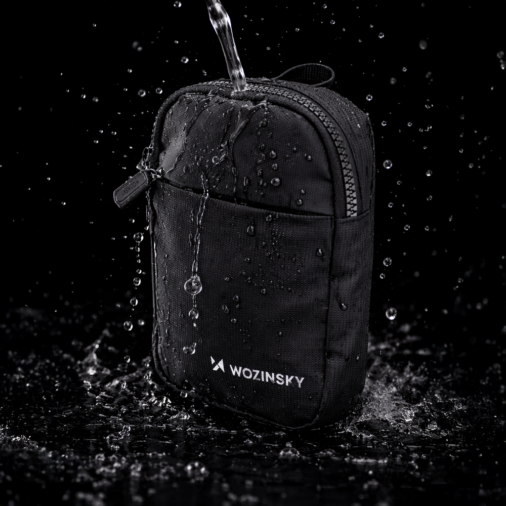 Wozinsky WMS-W1 Unisex Mini Shoulder Bag Waterproof Dual-Compartment for Phone - Black_6