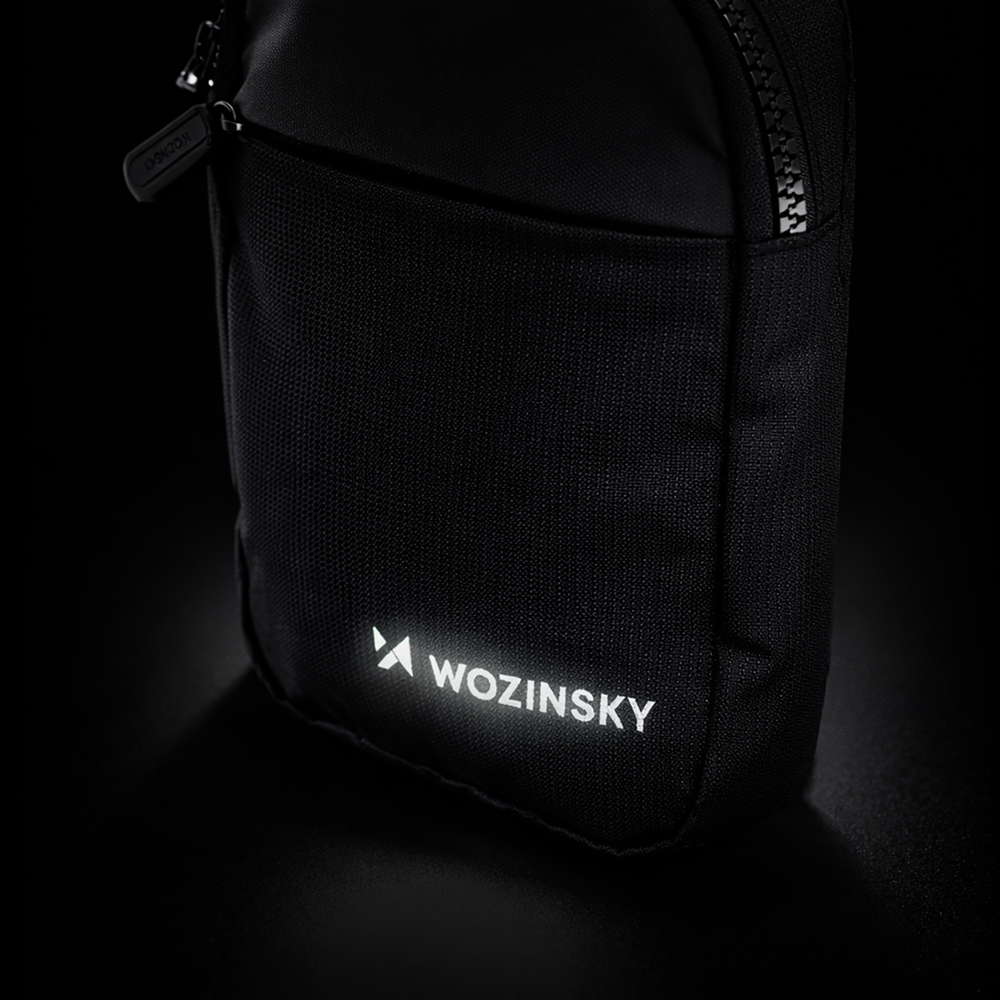 Wozinsky WMS-W1 Unisex Mini Shoulder Bag Waterproof Dual-Compartment for Phone - Black_7