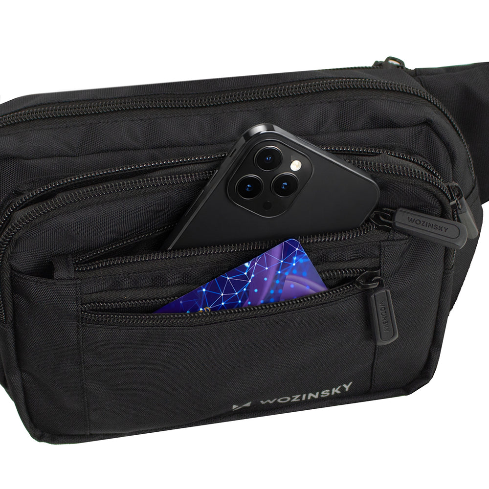Wozinsky WSB-W1 unisex shoulder bag with adjustable strap, waterproof - black_6
