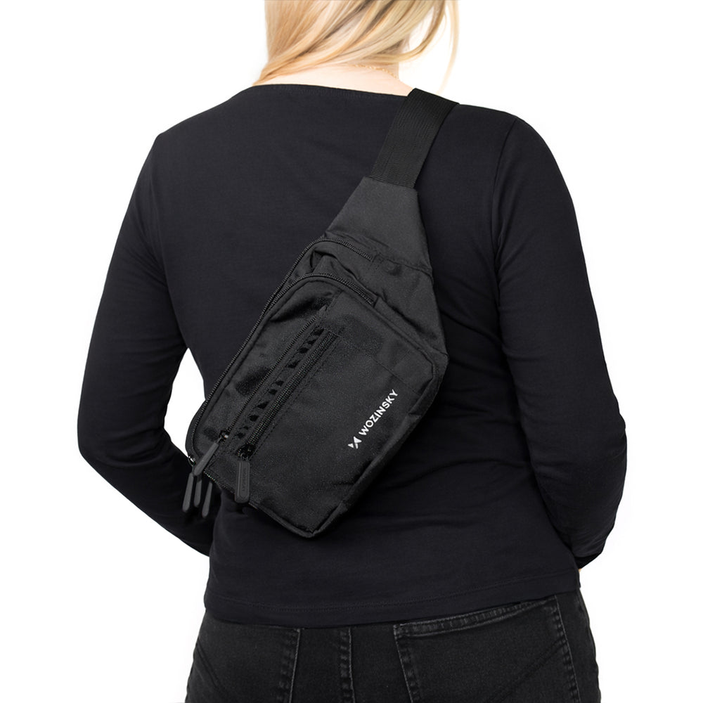 Wozinsky WSB-W1 unisex shoulder bag with adjustable strap, waterproof - black_11