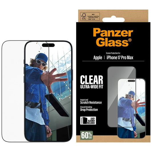 Protector de Tela PanzerGlass / Preto / iP 17 Pro Max UWF EasyAligner_0