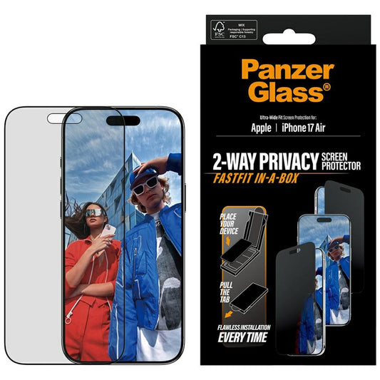 Película de Privacidade PanzerGlass / Preto / iP 17 Air UWF Fastfit_0