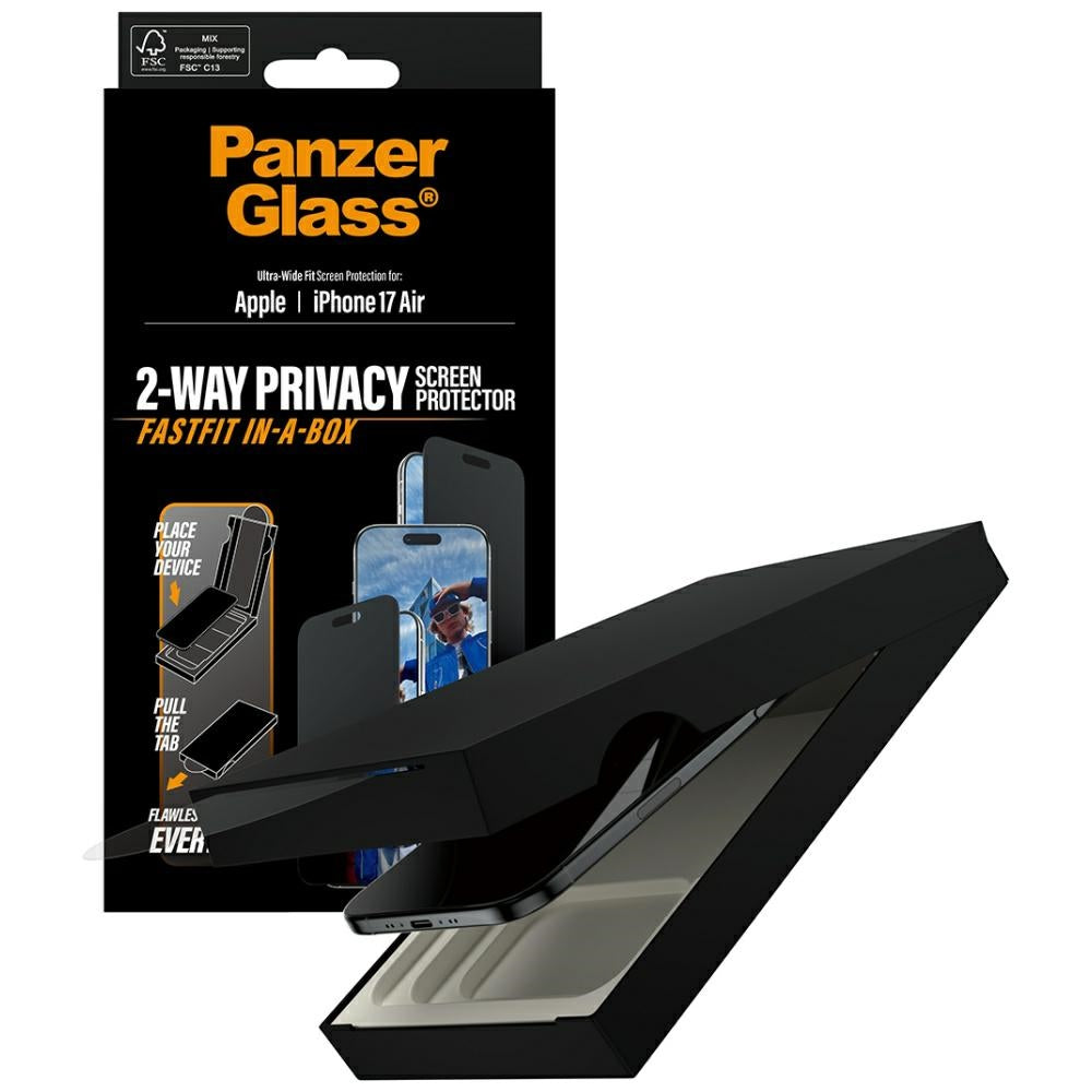 Película de Privacidade PanzerGlass / Preto / iP 17 Air UWF Fastfit_4