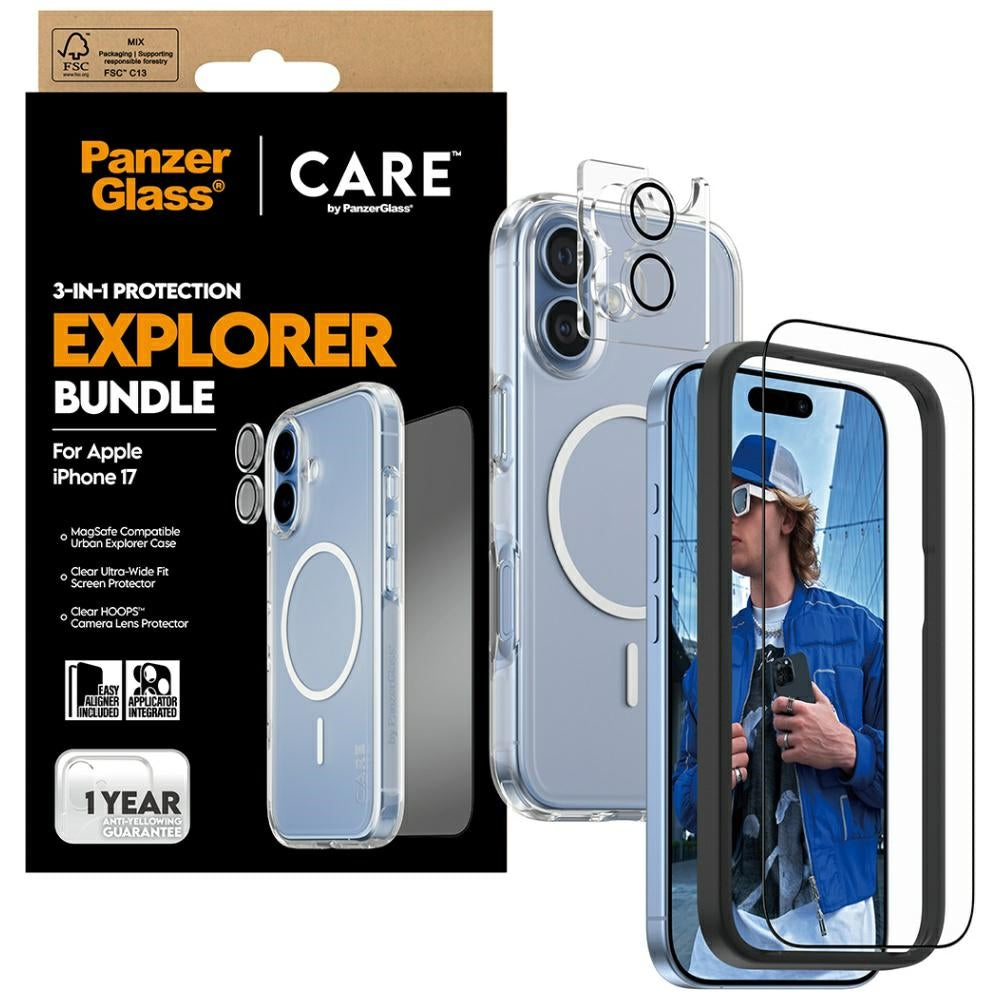 Protector de Tela PanzerGlass / 3-em-1 Explorer Set iP 17 / Preto_3