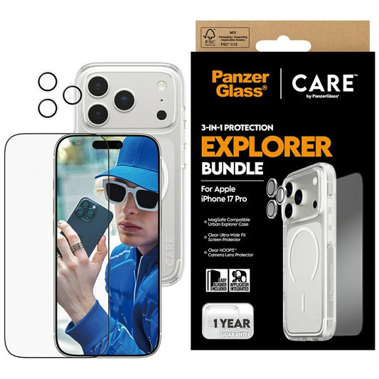 Conjunto 3 em 1 PanzerGlass CARE / PanzerGlass / iP 17 Pro / Preto / CR74977_0