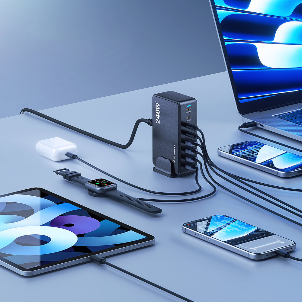 Wozinsky WSL-240 GaN QC3 Charging Station - 200W - Black_6