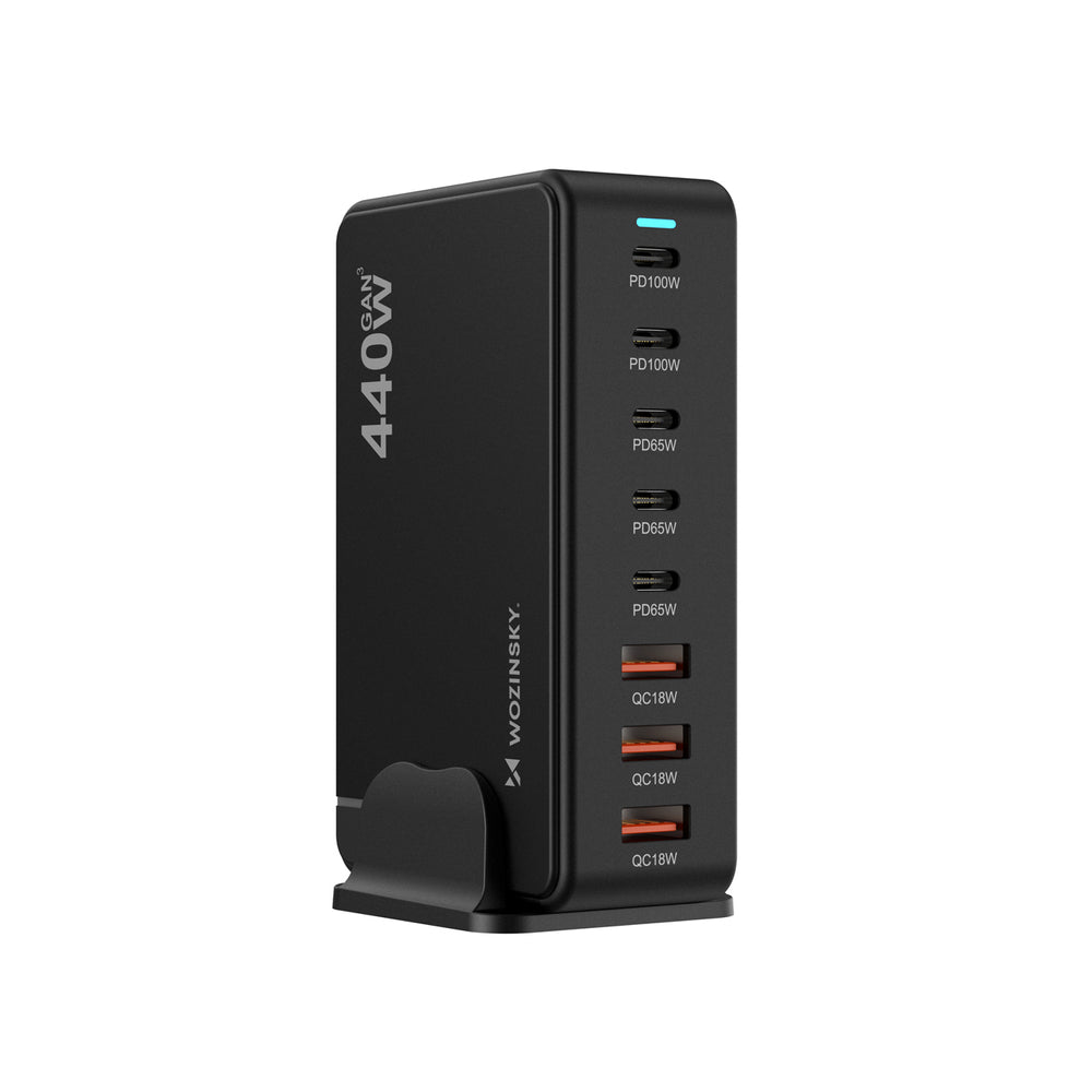 Wozinsky WSL-440 GaN QC3 Charging Station - 185W - Black_2