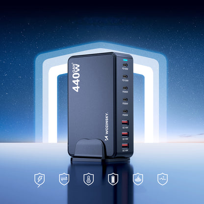 Wozinsky WSL-440 GaN QC3 Charging Station - 185W - Black_6