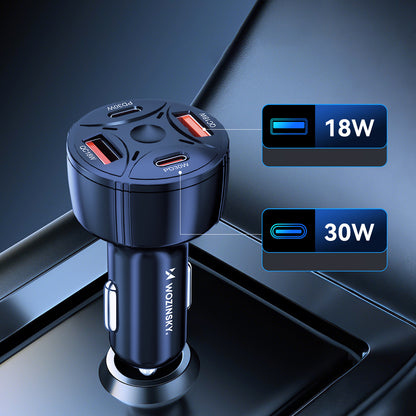 Wozinsky WLS-04 60W Car Charger 2xUSB-C 2xUSB-A - Black_5