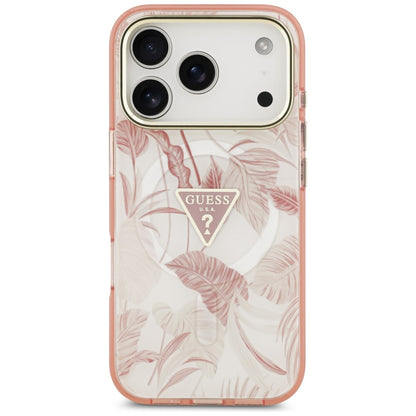 Guess Jungle Tonal Triangle MagSafe Case for iPhone 17 Pro Max - Pink_2