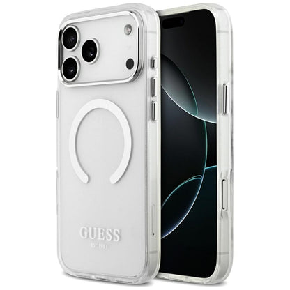 Guess Metal Outline MagSafe case for iPhone 17 Pro Max - silver_0