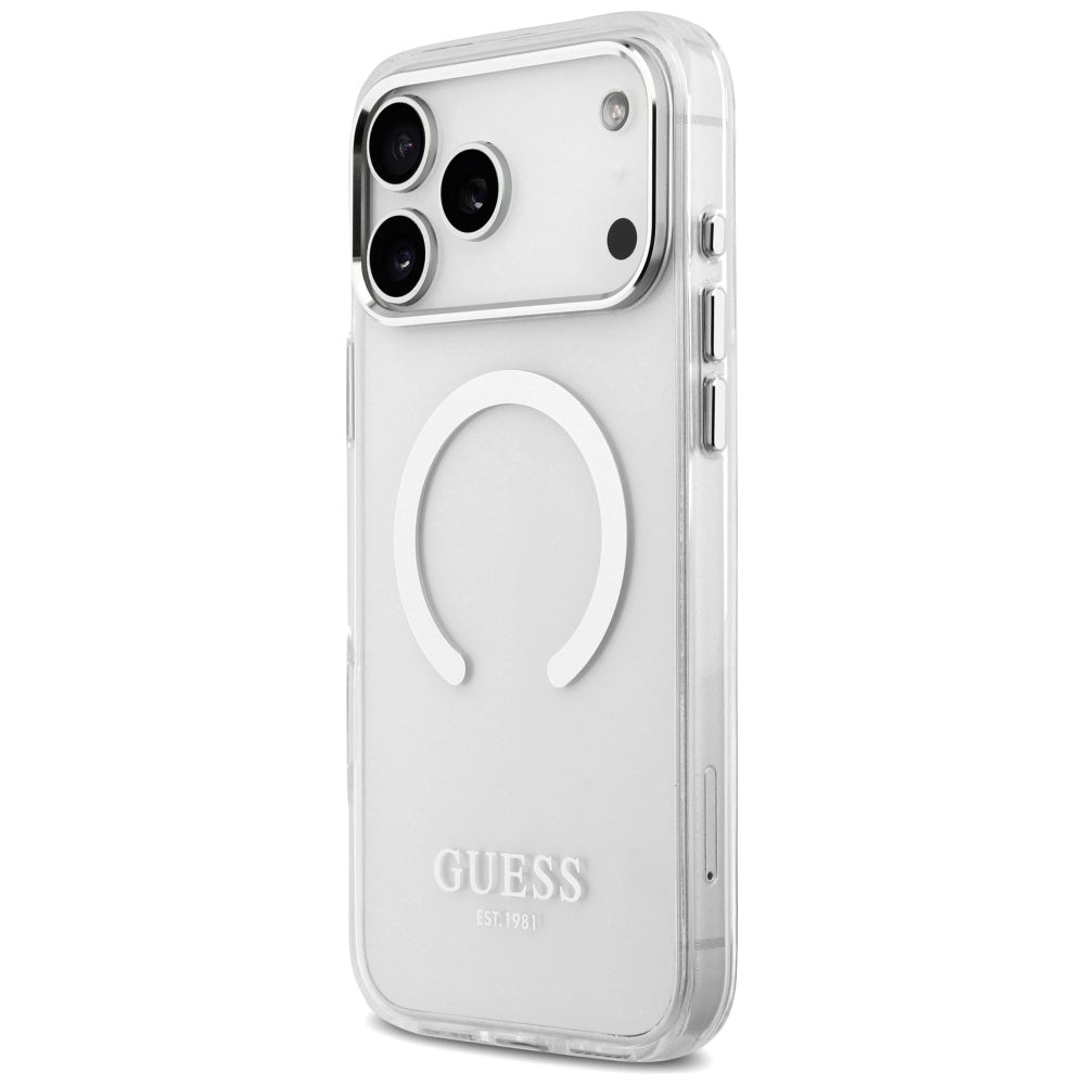 Guess Metal Outline MagSafe case for iPhone 17 Pro Max - silver_1
