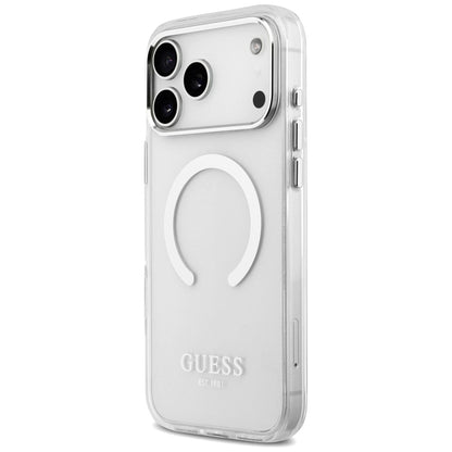 Guess Metal Outline MagSafe case for iPhone 17 Pro Max - silver_1