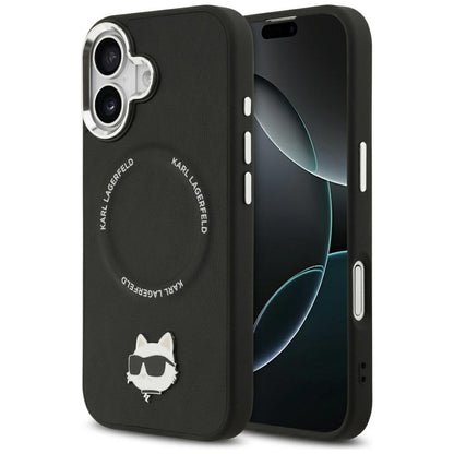 Karl Lagerfeld Choupette Pin MagSafe Case for iPhone 17 - Black_0