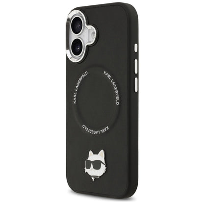 Karl Lagerfeld Choupette Pin MagSafe Case for iPhone 17 - Black_1