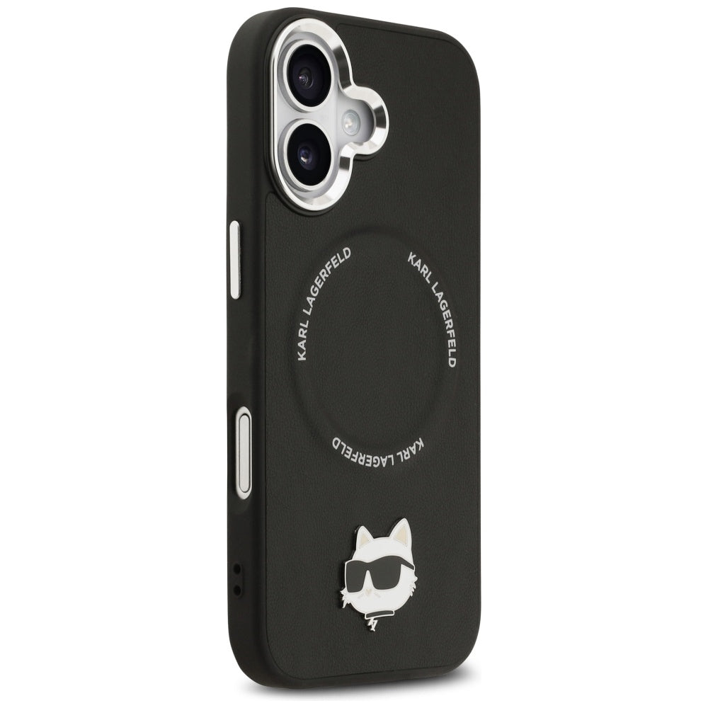 Karl Lagerfeld Choupette Pin MagSafe Case for iPhone 17 - Black_3