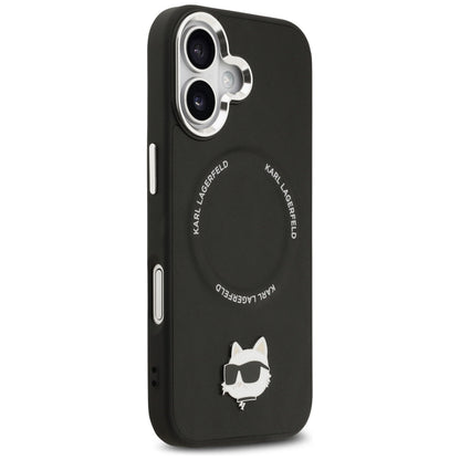 Karl Lagerfeld Choupette Pin MagSafe Case for iPhone 17 - Black_3