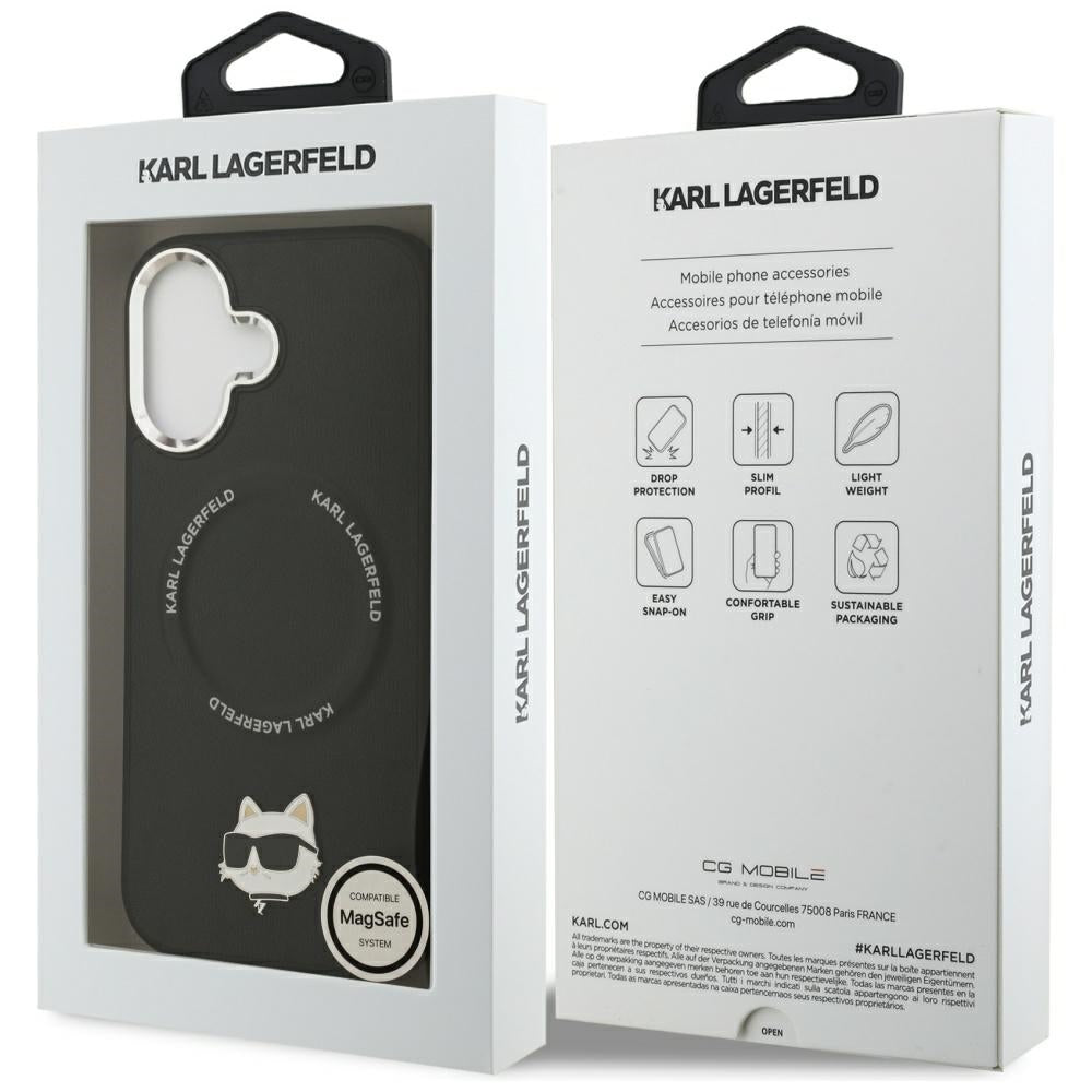 Karl Lagerfeld Choupette Pin MagSafe Case for iPhone 17 - Black_7